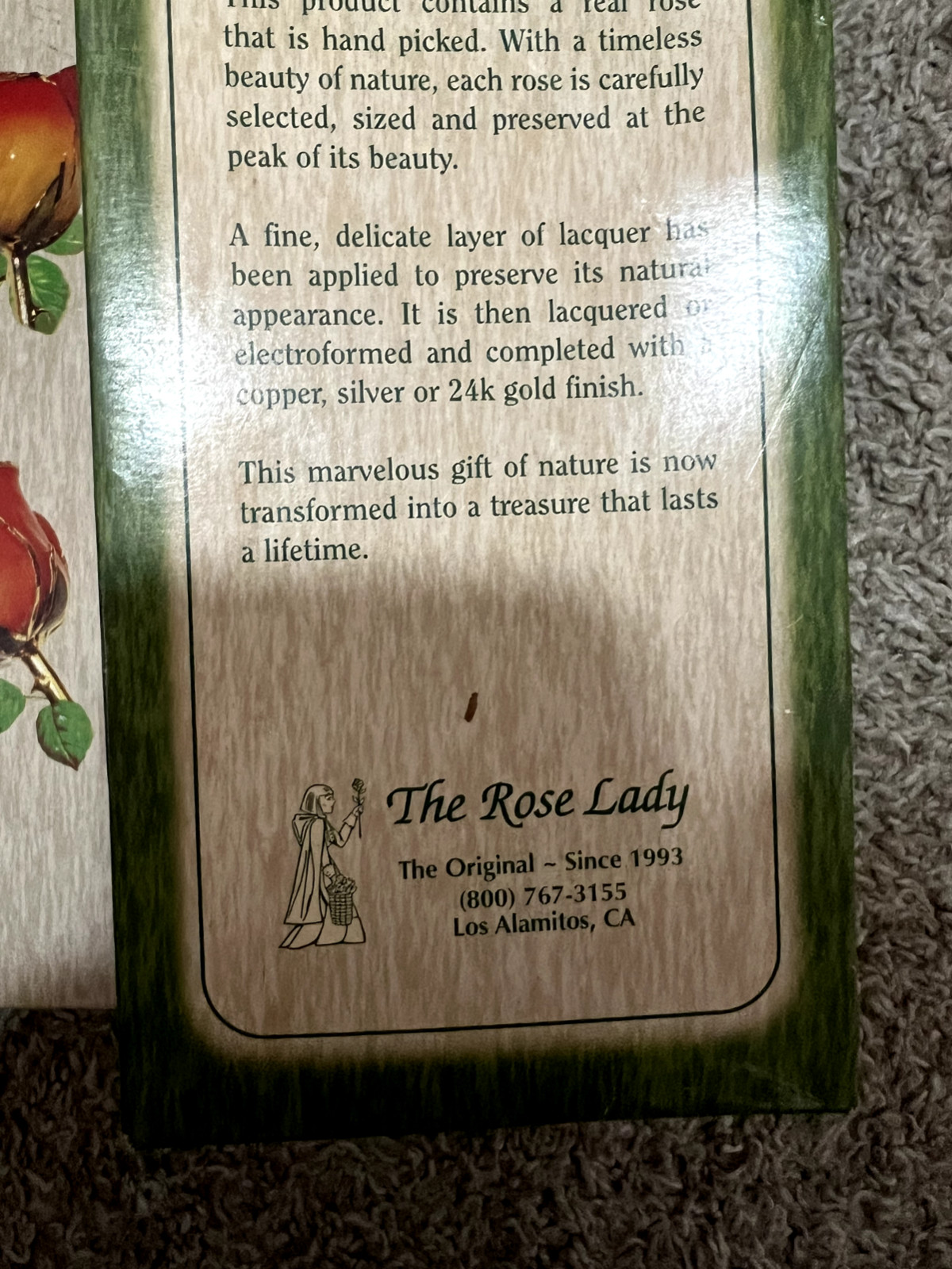 Gold Trimmed Rose (BRAND NEW) – FREE SHIPPING