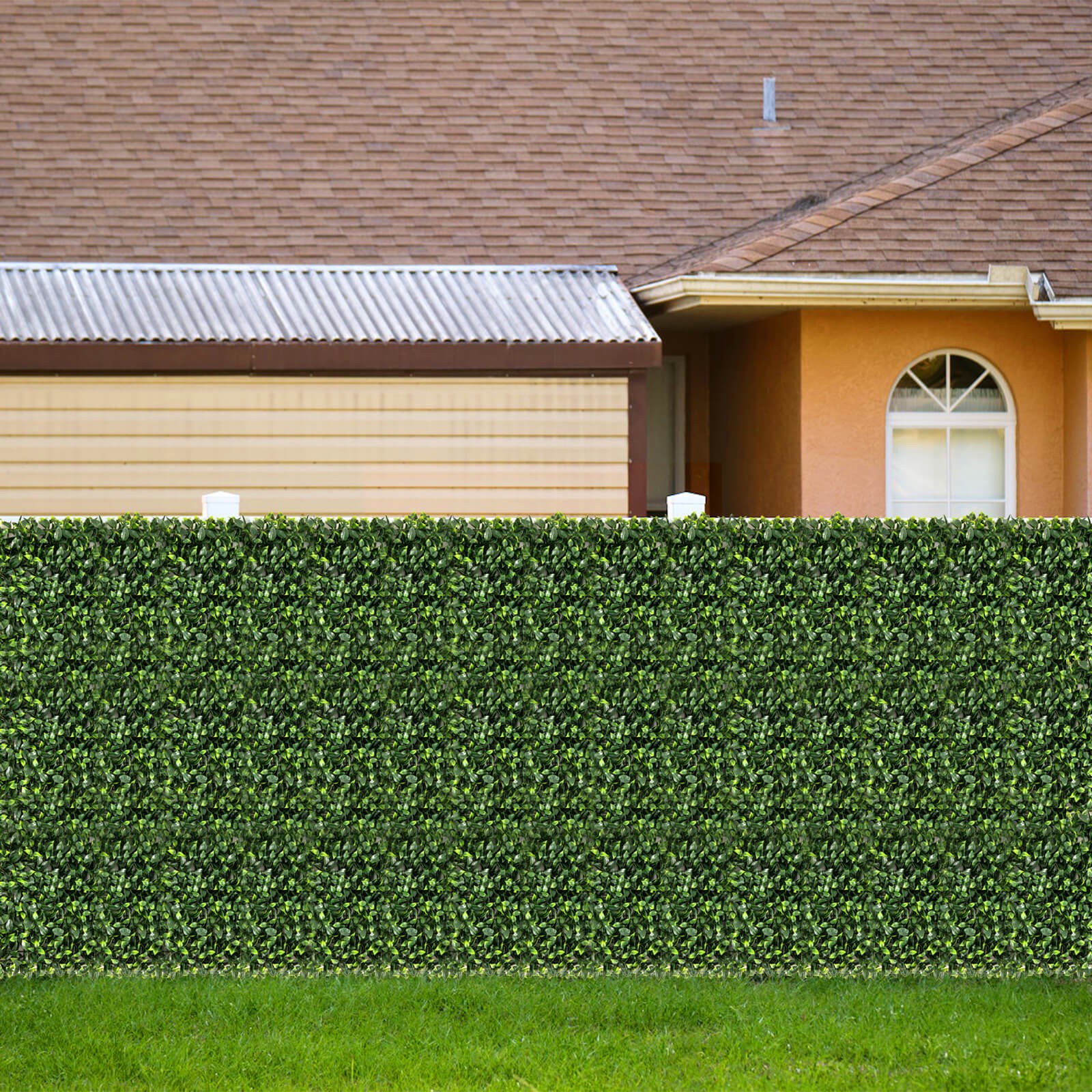 12 Pcs 20″ x 20″ Faux Topiary Gardenia Shrub Grass Panels w/Insertable Branches