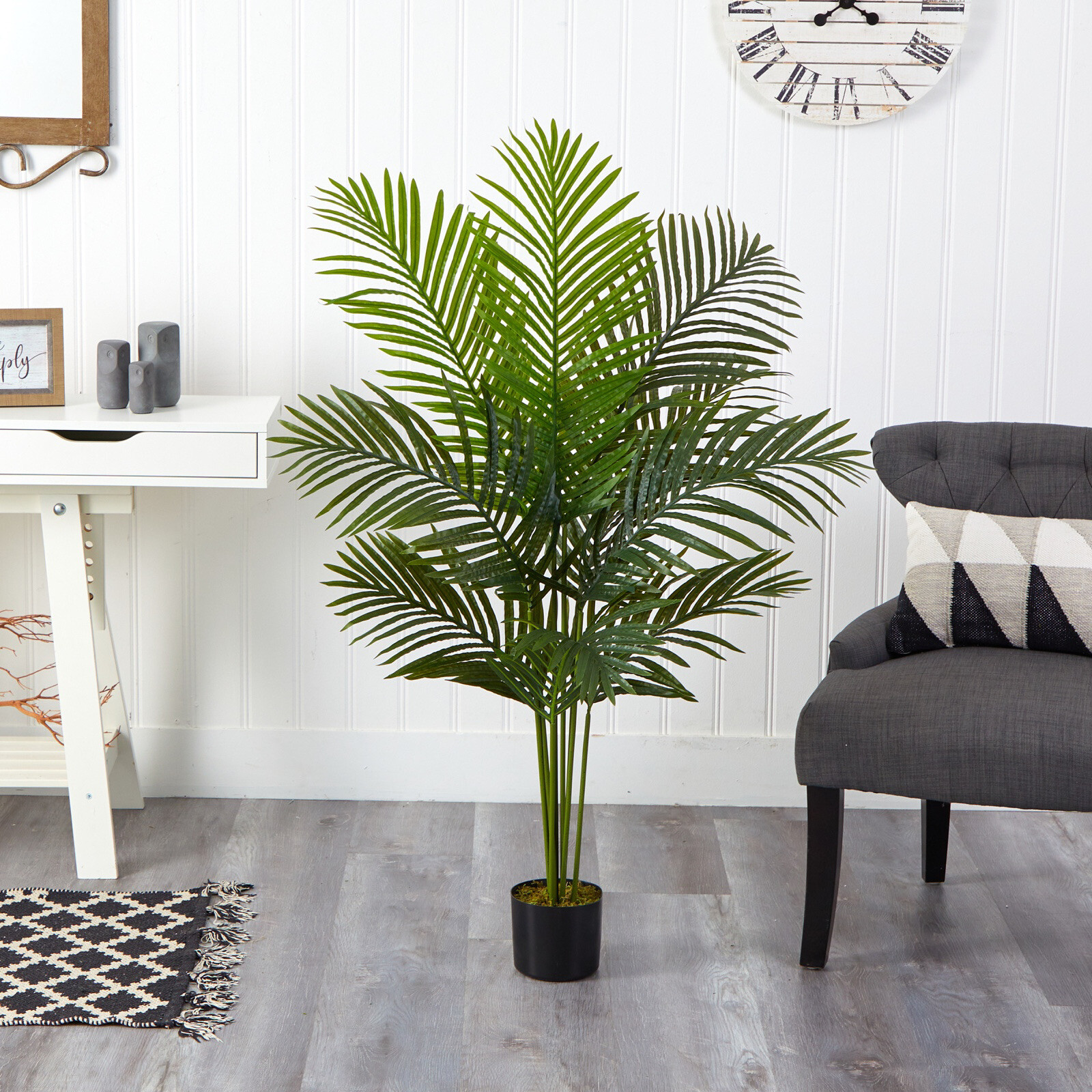 4’ Paradise Palm Artificial Tree w/9 Fronds Home Office Decor. Retail $89