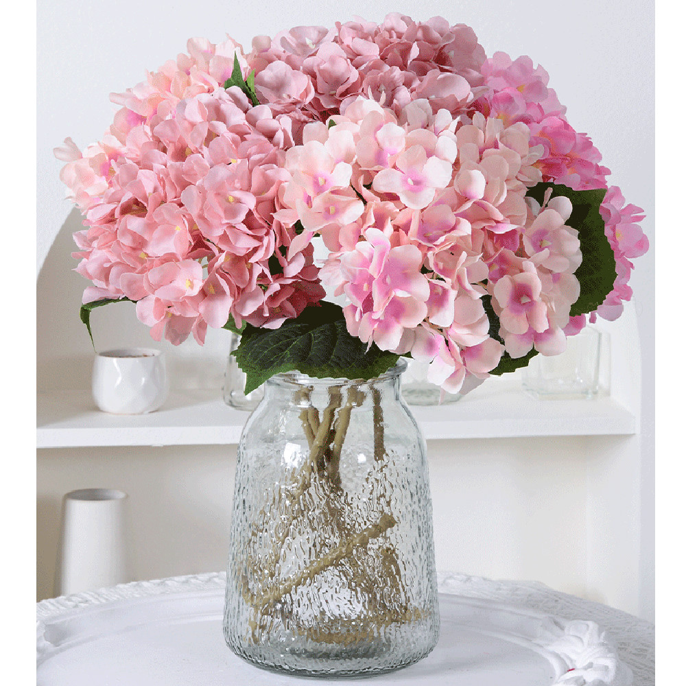 Artificial Hydrangea Flowers Fake Silk Bouquet Wedding Party Home Garden Decor