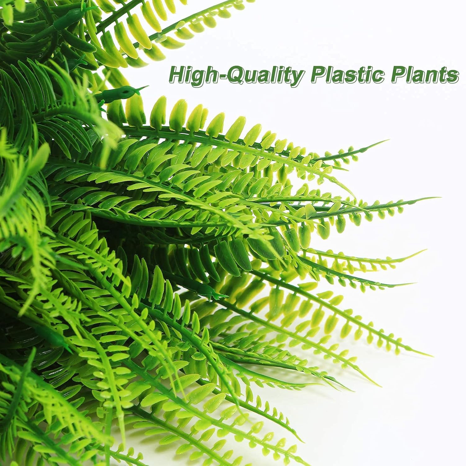 8 Pcs Fake Plants Outdoors – Ferns Artificial Plants for Outdoor Ferns Lifelike