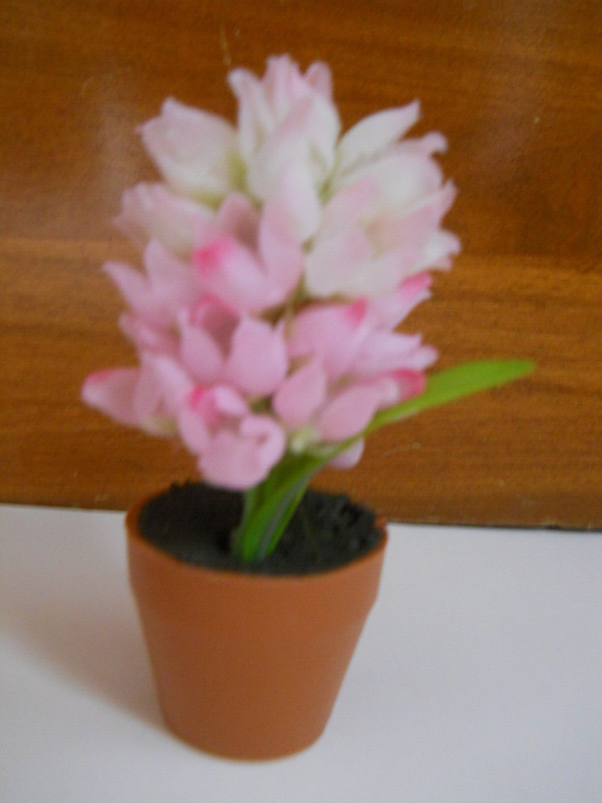 4″ Pink Artificial Flower in Pot