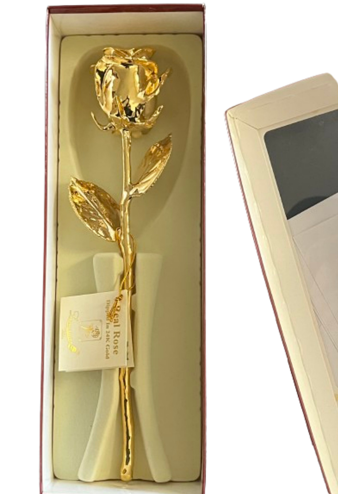 24K Gold Dipped Real Rose Handpicked Real Rose Preserved in 24K Gold USA
