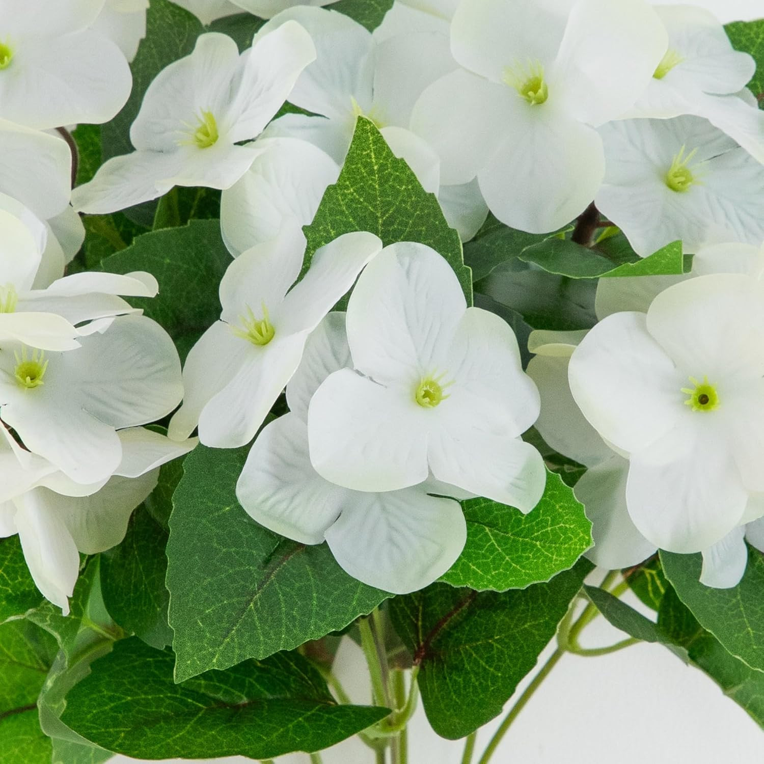 Set of 6 UV Resistant 14″ Artificial Hydrangea Bushes for Indoor/Outdoor Use