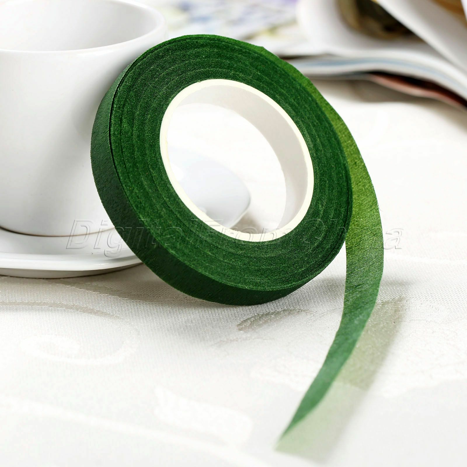 Florist Stem Tape Wire Floral Work Plastron Rose Flower Stamen Paper Wrap 12mm