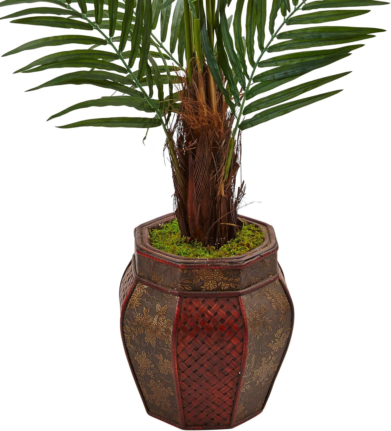 5Ft Areca Palm Artificial Tree in Stylish Weave Planter – Perfect Home Decor