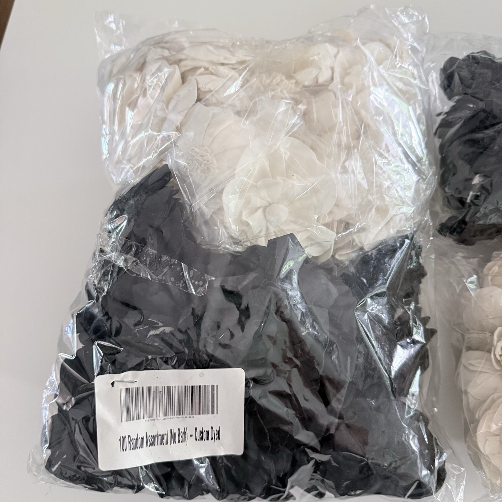 Sola Wood Flowers Raw Random Bundle Lot Assortment Size 1″–3″, Raw Black No Bark
