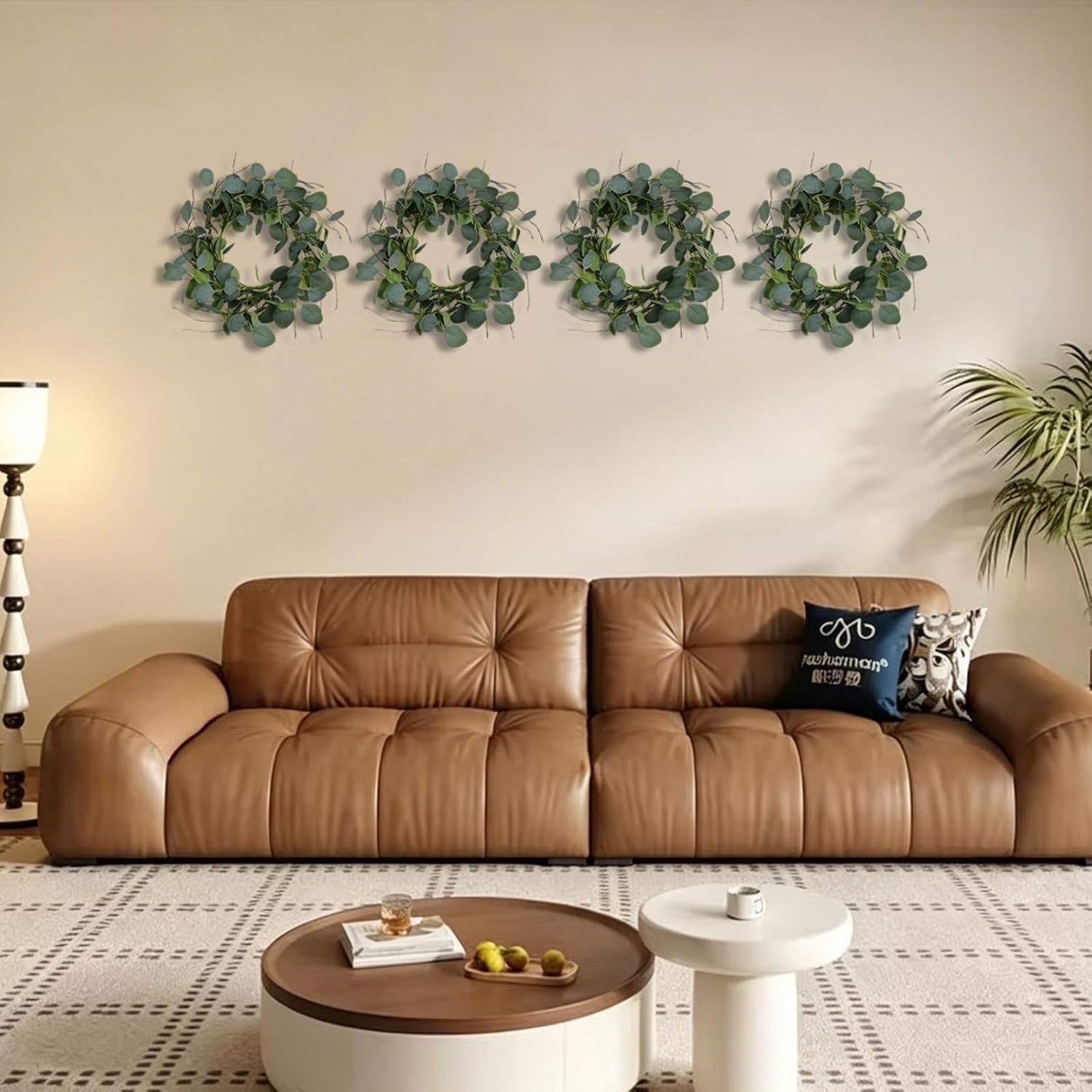 Elegant 15-Inch Eucalyptus Wreath – Perfect Gift for Home Décor Enthusiasts