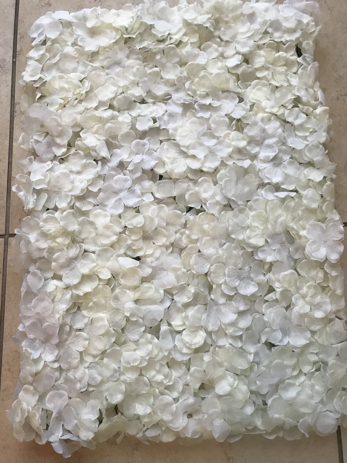 15pc Artificial Flower Hydrangea Wall Panel Silk Wedding Floral Decor 24”x16”