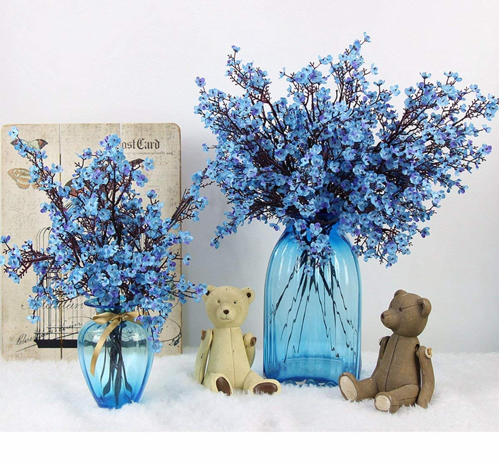 JAKY-Global Babys Breath Fabric Cloth Artificial Flowers 6 Bundle European Fa…