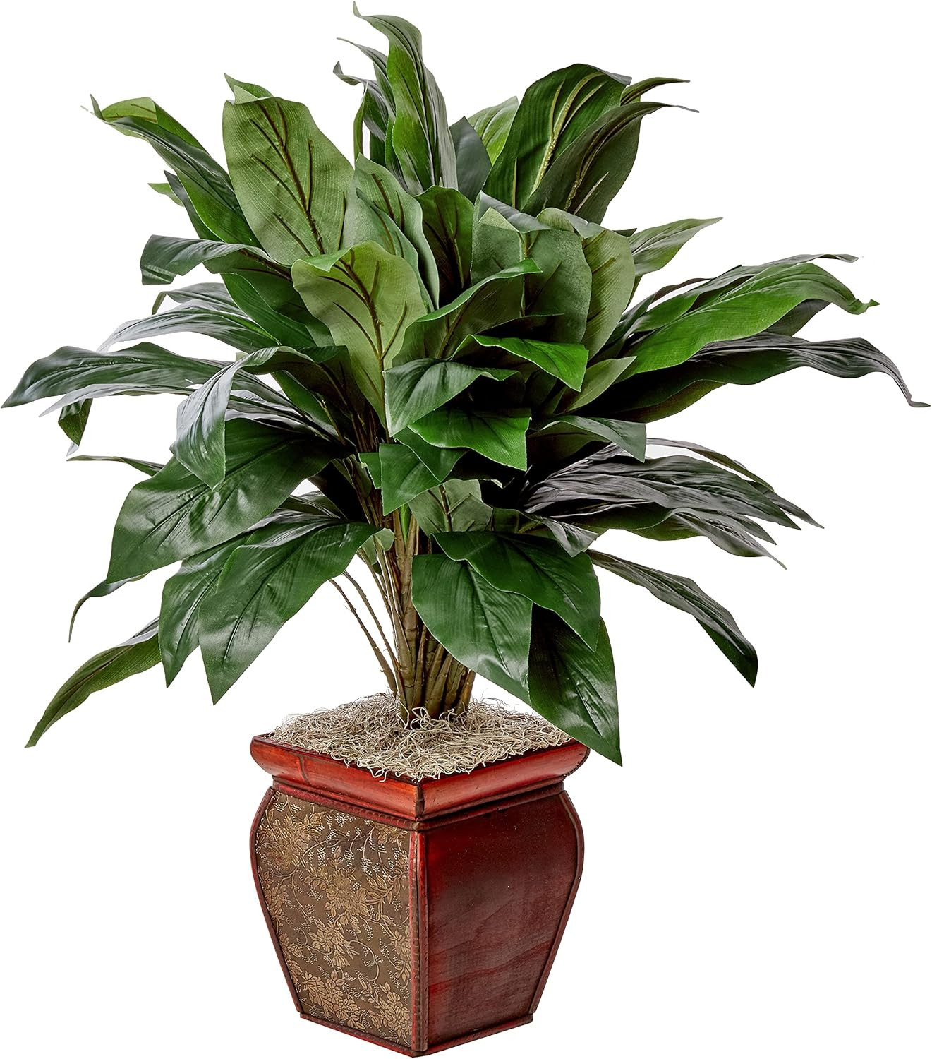 Elegant Cordyline Silk Plant in Decorative Vase – Perfect Home Decor Accent