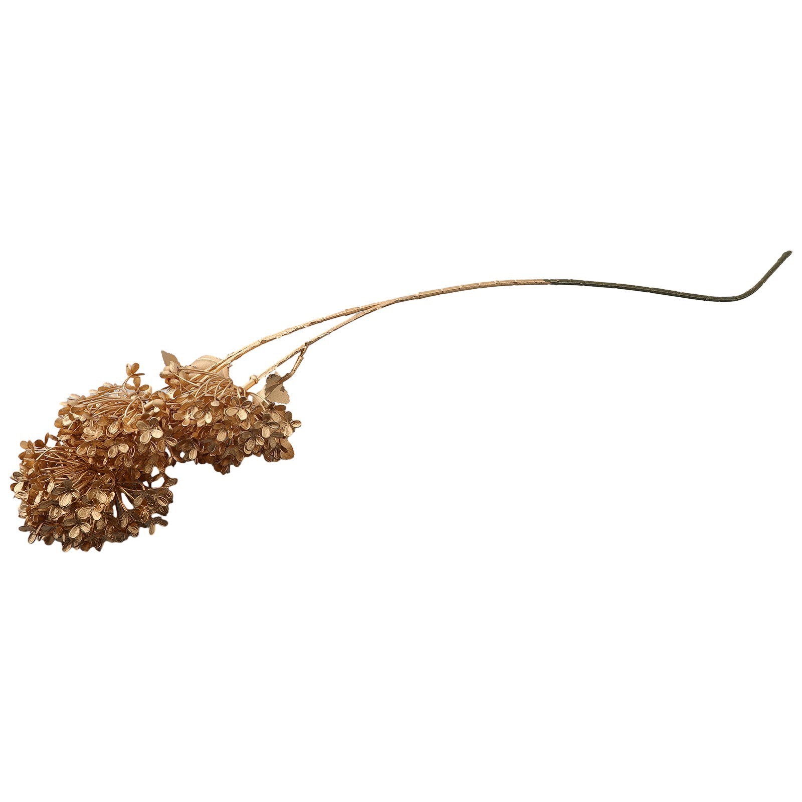 Simulated golden eucalyptus and ginkgo leaf flower arrangement for a chic touch