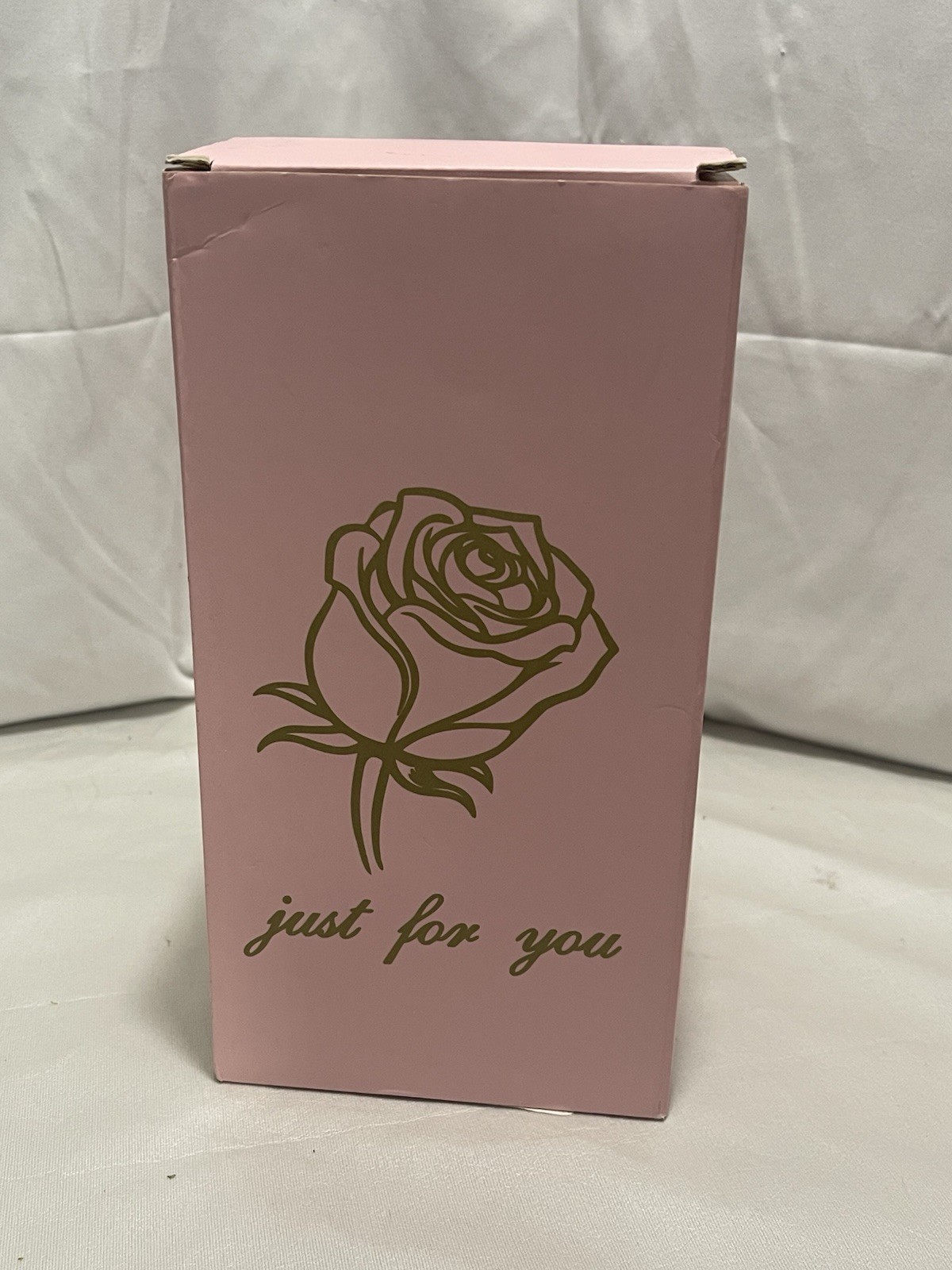 Galaxy Rose in Glass Dome LED Light Purple Blue Flower Gift New in Box NIB
