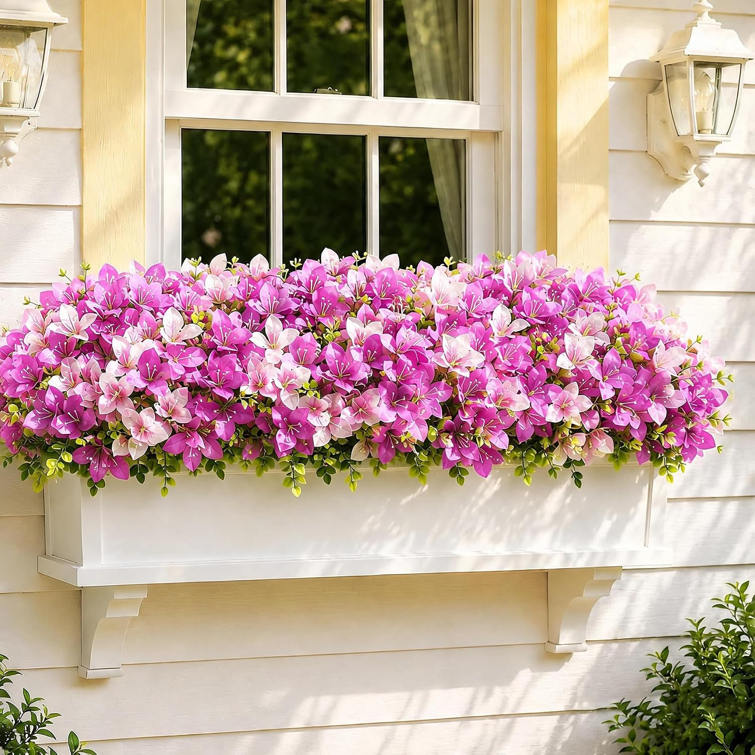 Realistic UV-Resistant Bougainvillea Flowers – 9 Bundles for Outdoor Decor