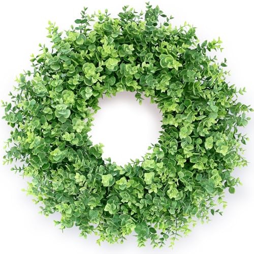 26″ Boxwood Wreath for Front Door, Porch, Window – Large Artificial Boxwood