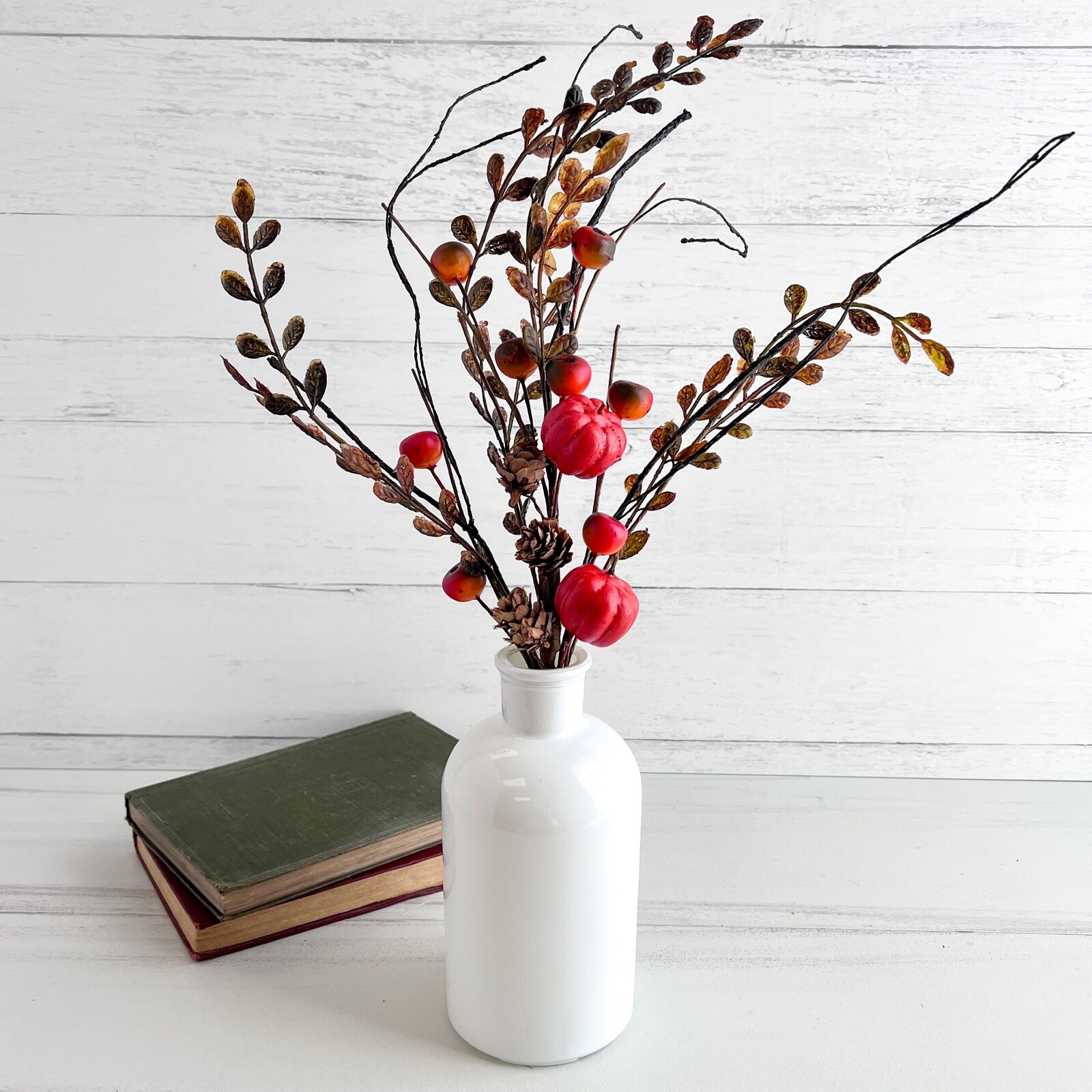 Pumpkin & Berry Pick / Spray 16″ High Autumn Fall Floral