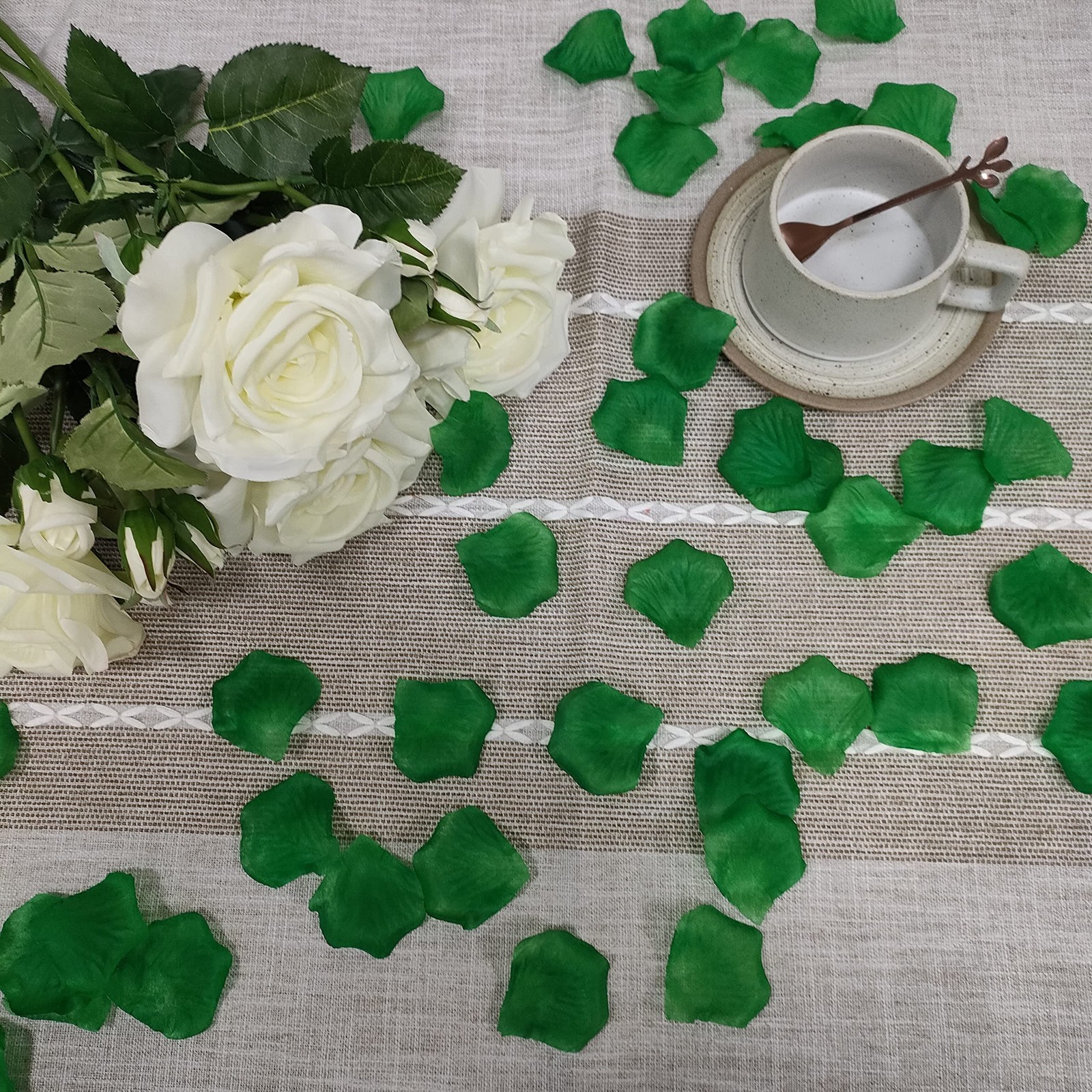 5000 Pcs 0.9LB Green Silk Rose Petals, 2.3, Faux, Fake, Wedding, Romantic Night