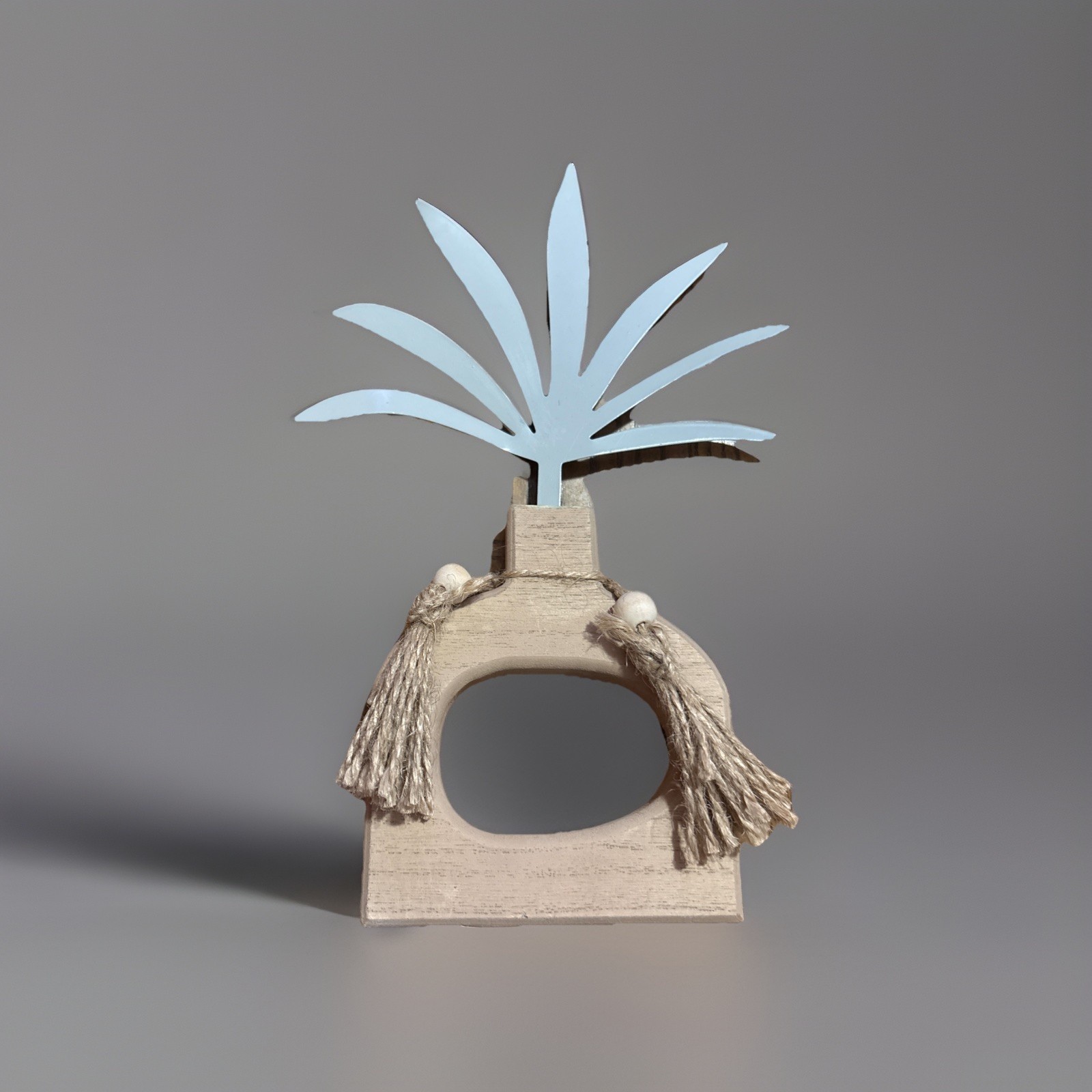 Hanging Or Shelf Sitting Wooden Frames And Faux Potted Flower Boho Home Decor.