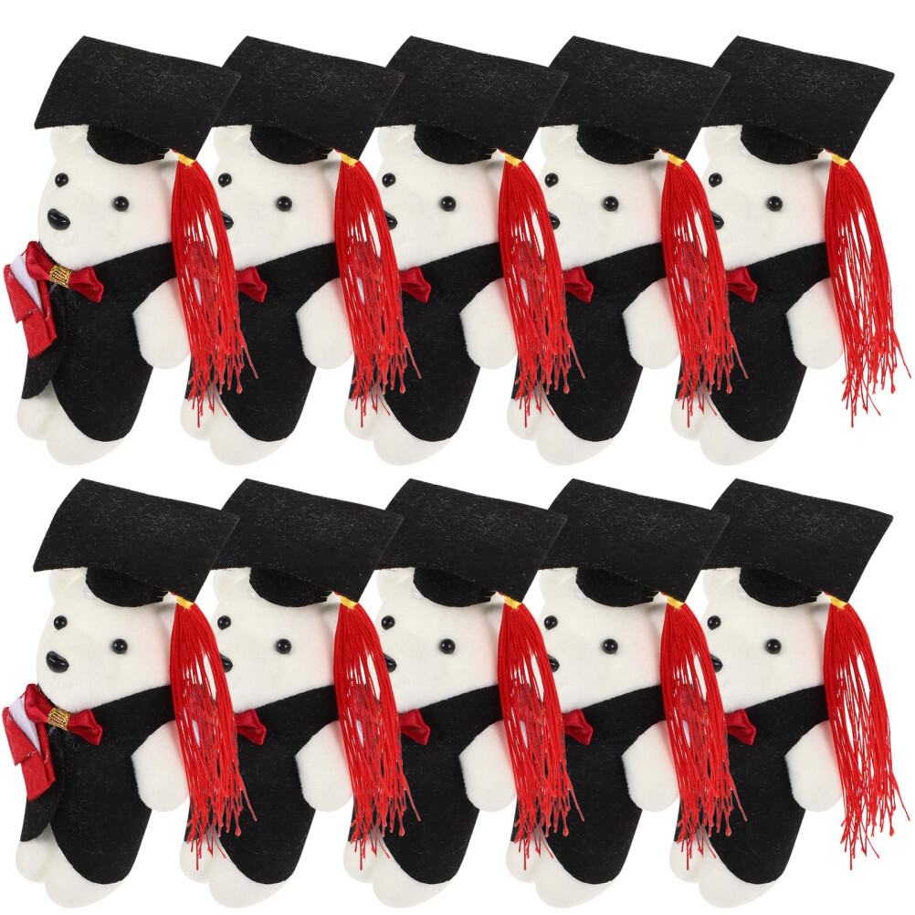 10PCS Graduates Gift Graduation Bear Dolls Plush Stuffed Animal Toys
