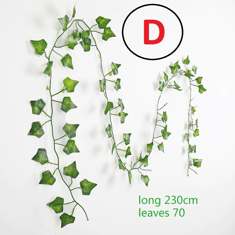 5pc Artificial ivy green silk hanging vine leaf plant vine leave home wall decor