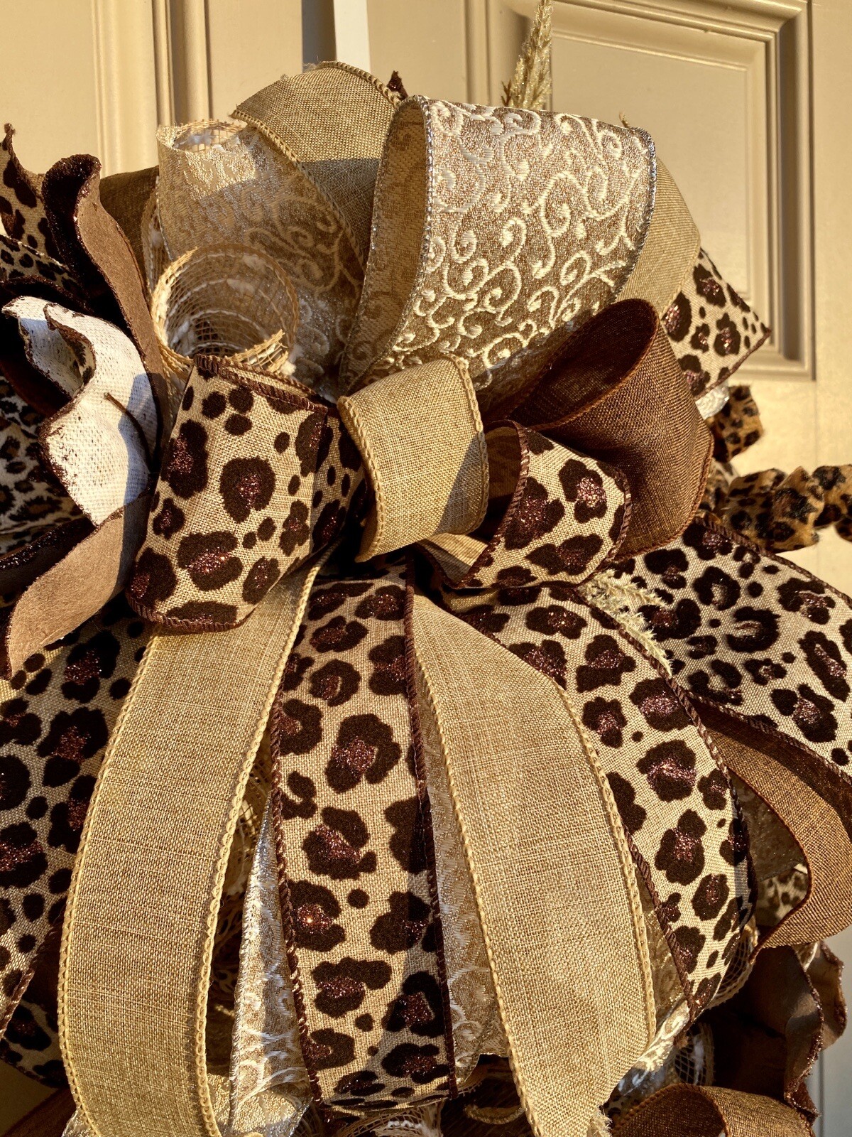 Boho Wreath Elegant Front Door Leopard Swag Housewarming / Wedding Gift