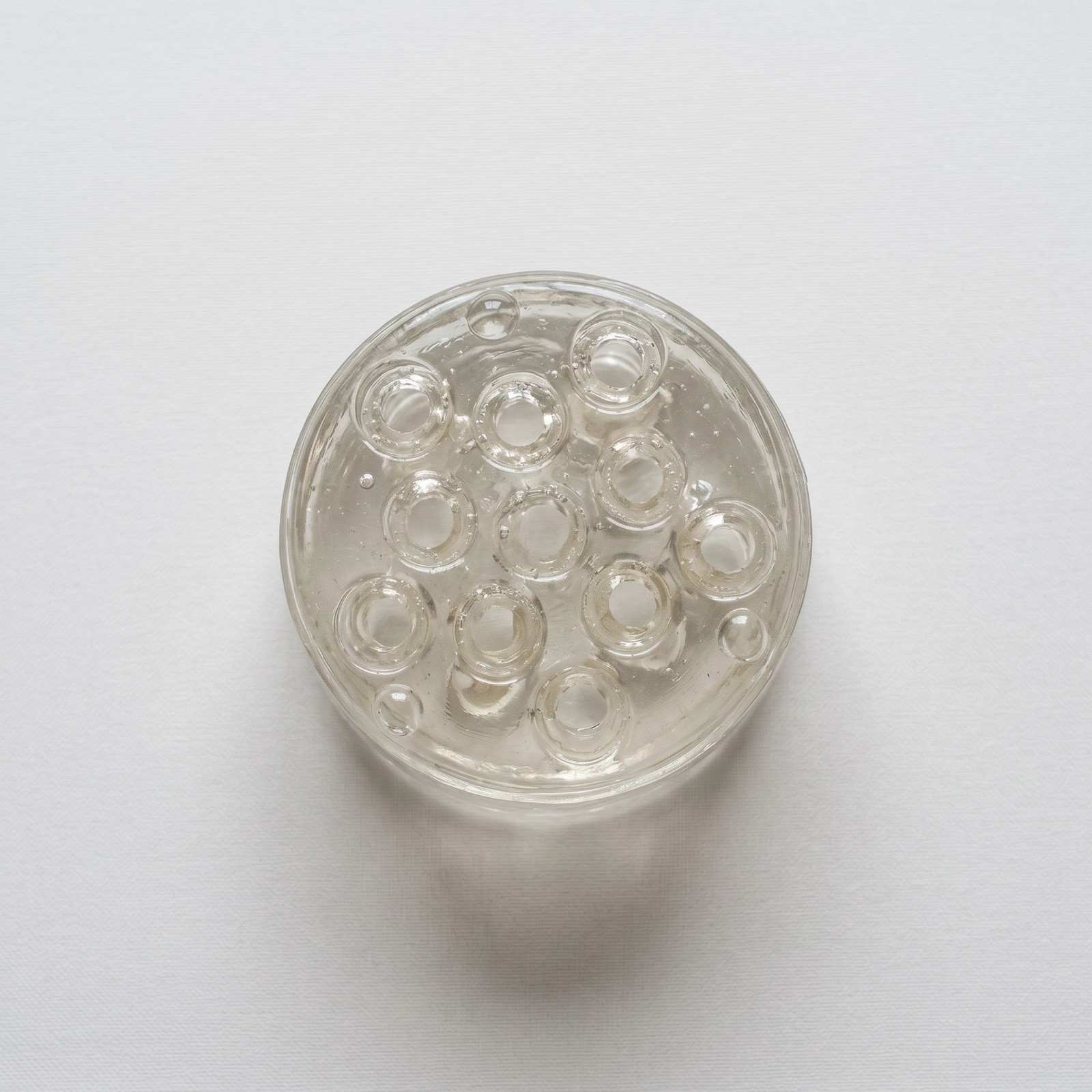 Vintage 1950’s 3″ Clear Glass Flower Frog