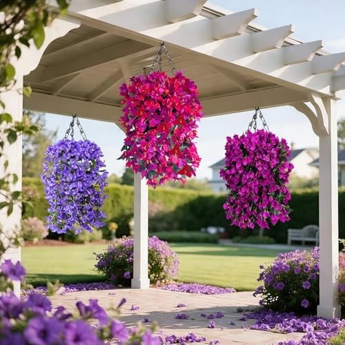 Faux Bougainvillea Artificial Flowers Plants for Outdoors Outside Decoration, 2