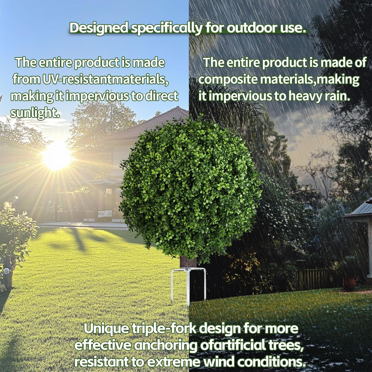22″ Artificial Boxwood Ball Bush – Faux Greenery for Home & Garden Décor