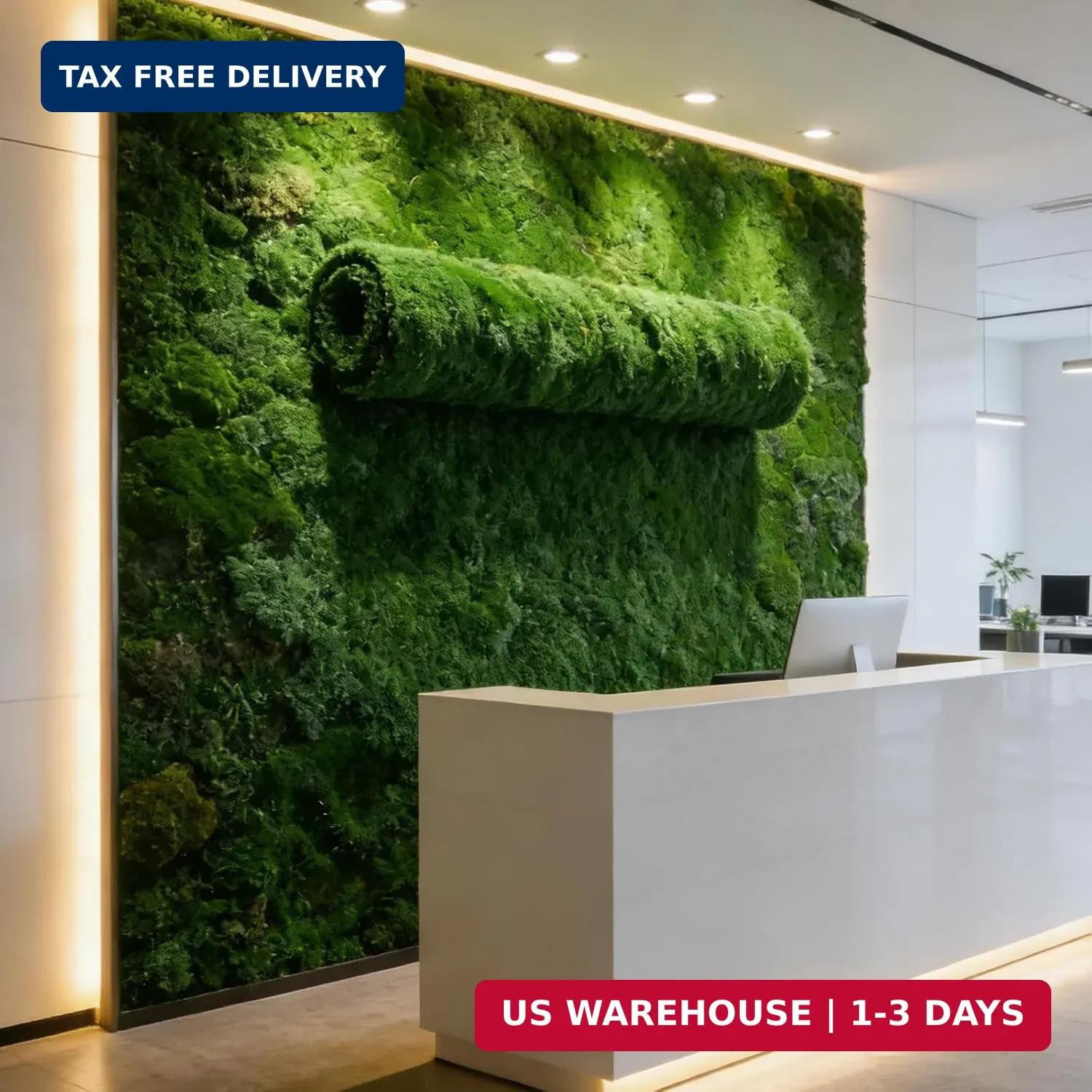 Artificial Moss Mat, 39″ x 78″ Large Fake Moss Sheet for Crafts & Planters, Real