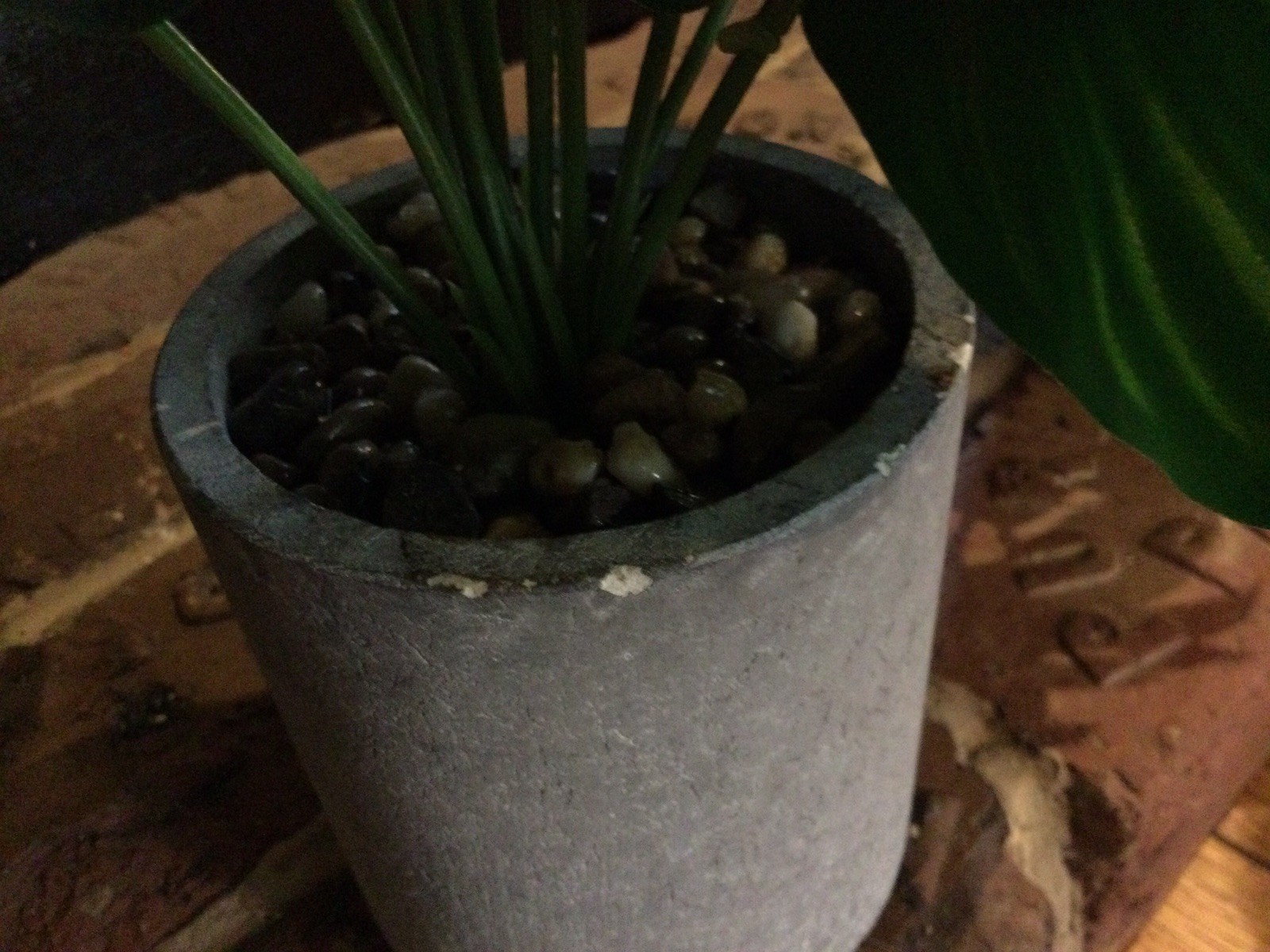 2 Small Artificial Fake Faux Plants➕Pots➕Stones 🌱Monstera➕Apple Leaf 📏16” Tall