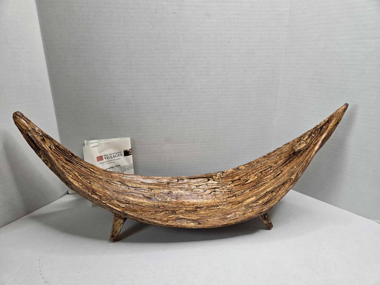 Coconut Spathe Fiber Large Centerpiece Dish Floral Fake Fruit Display Indonesia