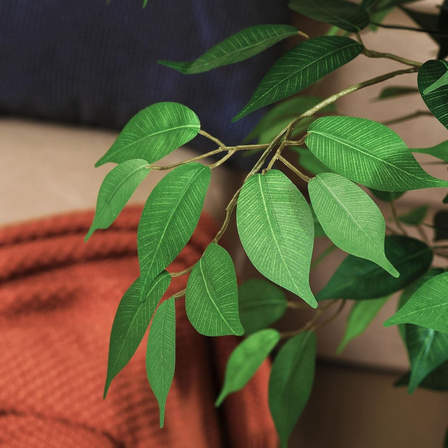 Versatile Lifelike Ficus Tree – 48in Indoor/Outdoor Faux Plant for All Seasons