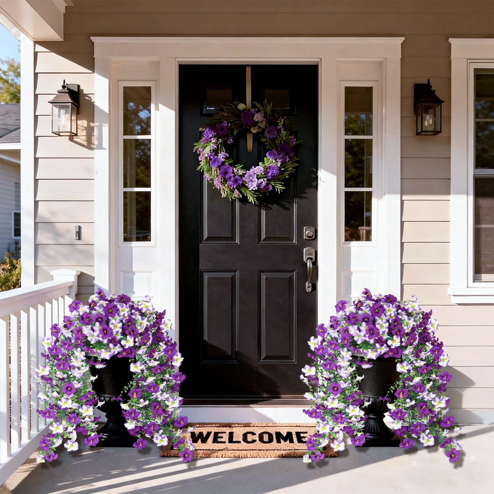 Vibrant Silk Artificial Flowers for Outdoors with Realistic UV Resistant Fake…