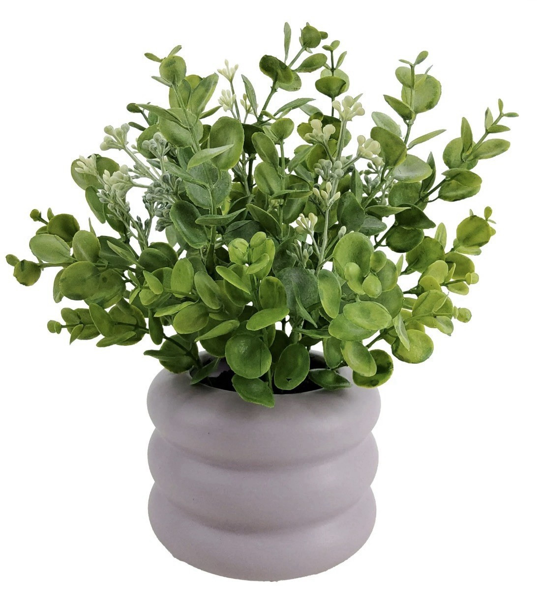 Eucalyptus Artificial Plant Arrangement & Centerpiece, Gray Pot 10in H x 9in