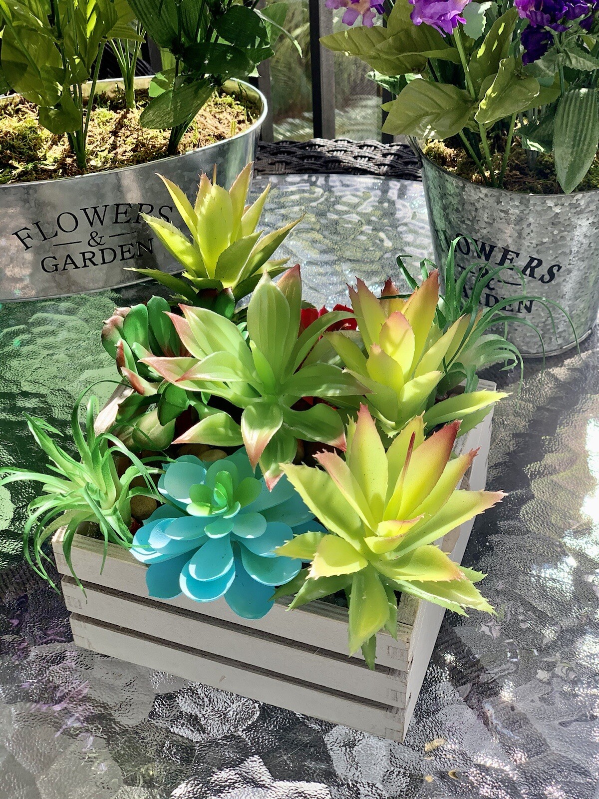 Flower Arrangement Artificial Succulent Flowers Garden and Home Decor CP00040