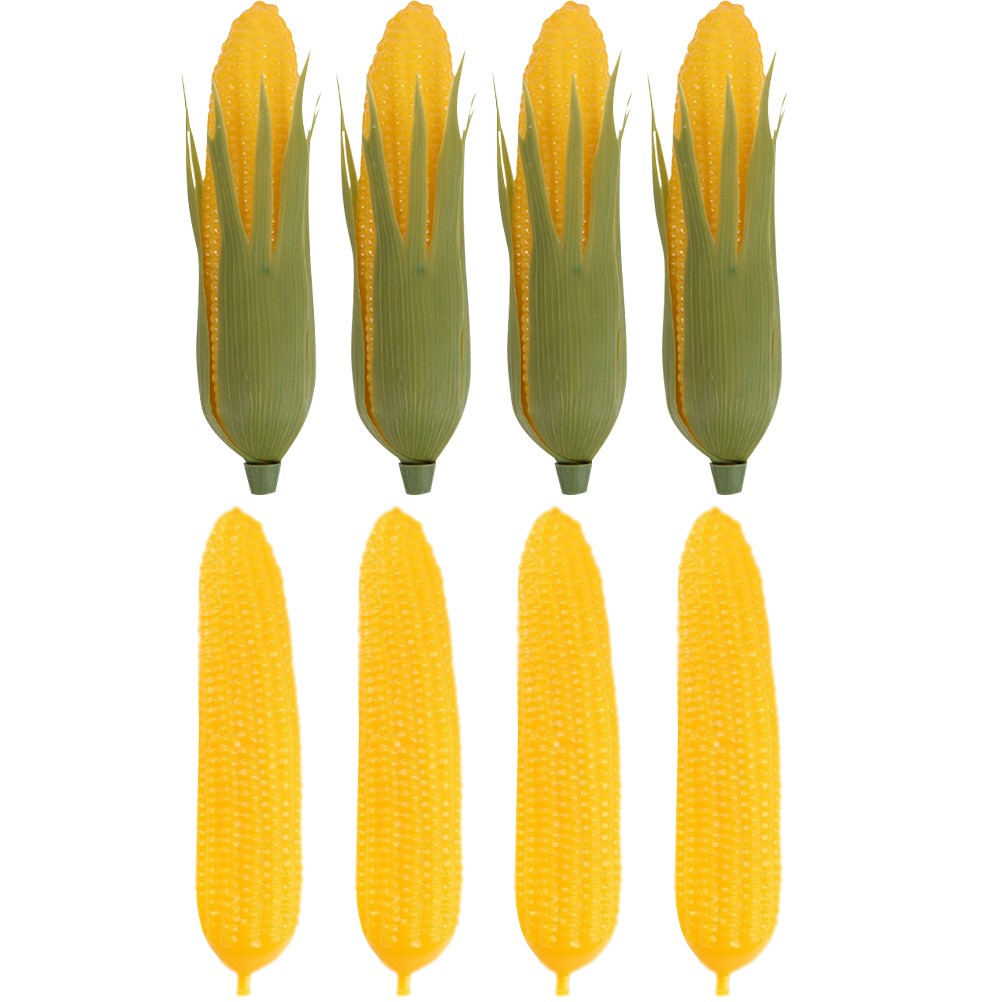 8Pcs Assorted Color Simulated Corn Models Reusable Plastic for Display and Decor