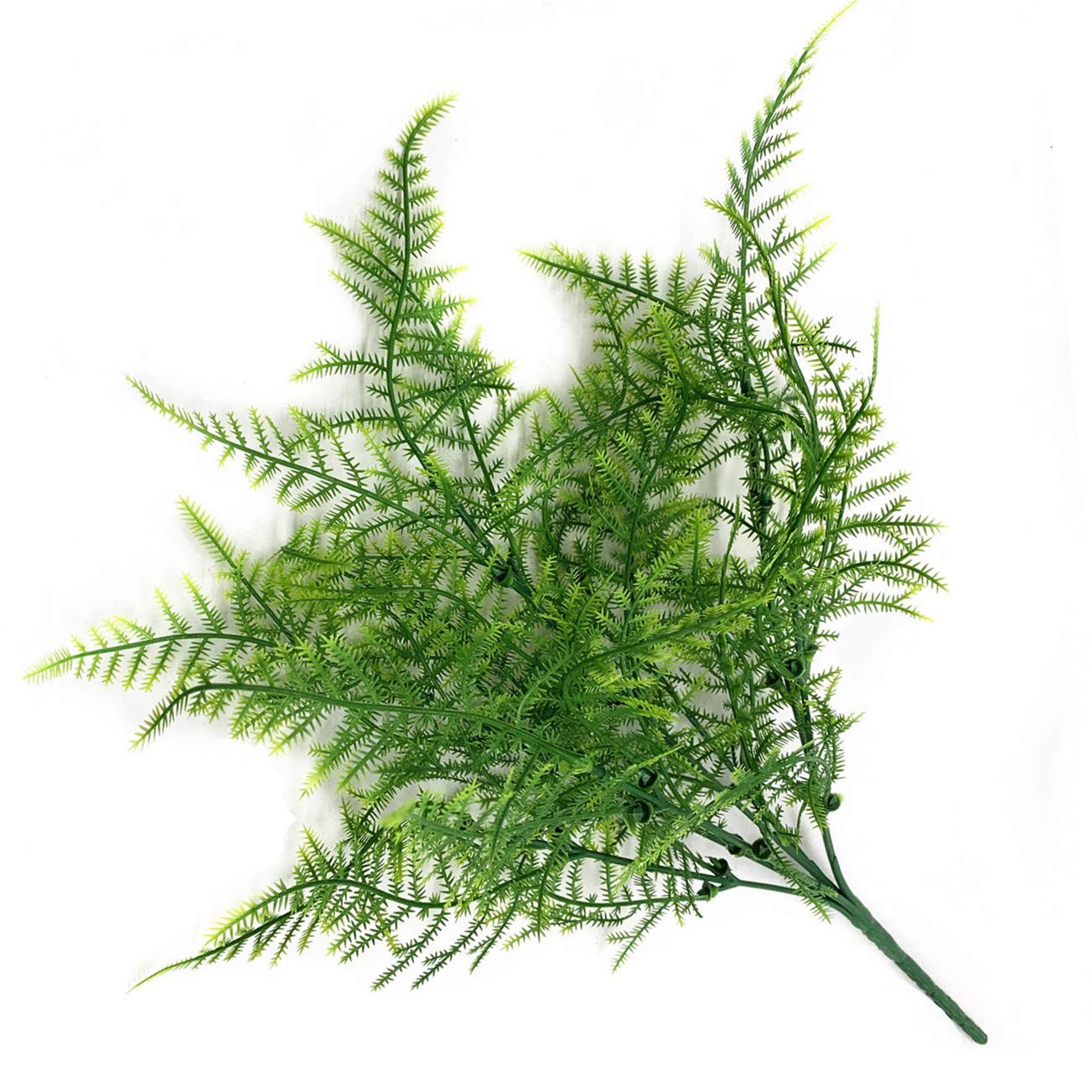 4 Pcs Artificial Plastic Plants Bushes Fern Grass Shrubs Fake Leaves Mats