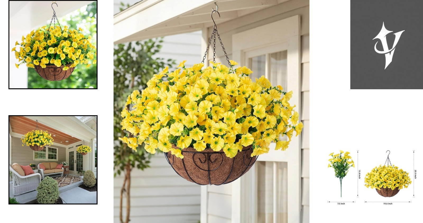 UV-Resistant Morning Glory Hanging Flowers – Easy Assembly for Instant Décor