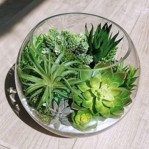 Winlyn 19 Pcs Assorted Artificial Succulents Plants Unpotted Small Green Hanging