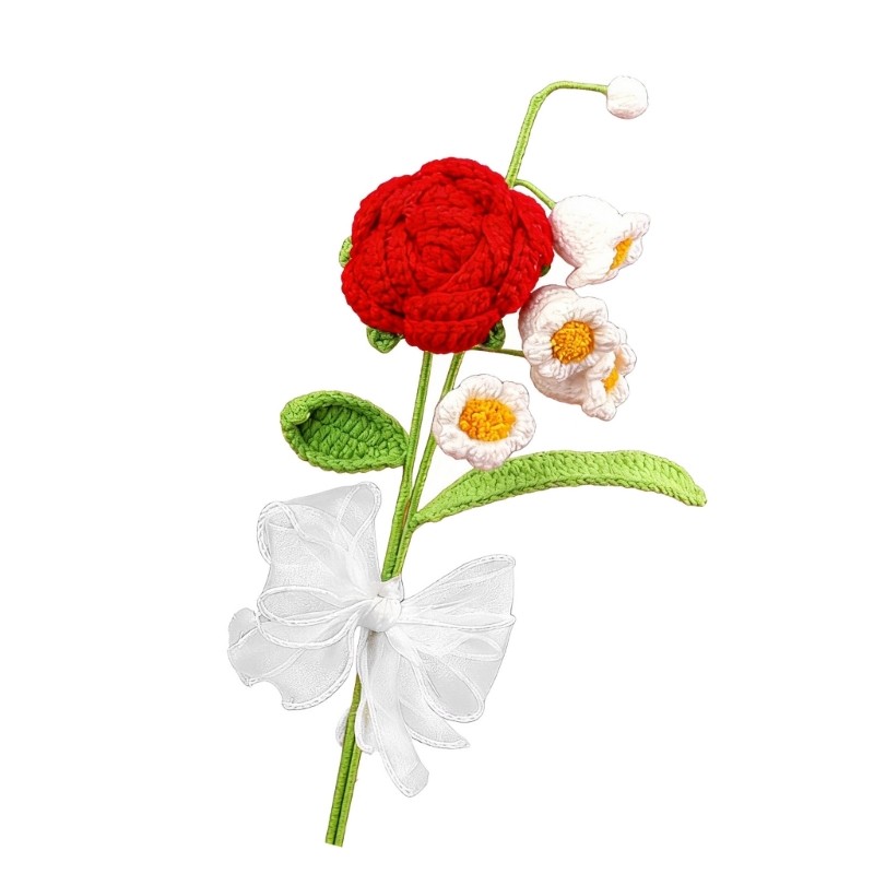 Charm Handcrafted Crochet Floral Bundles In Multiple Color For Home Styling