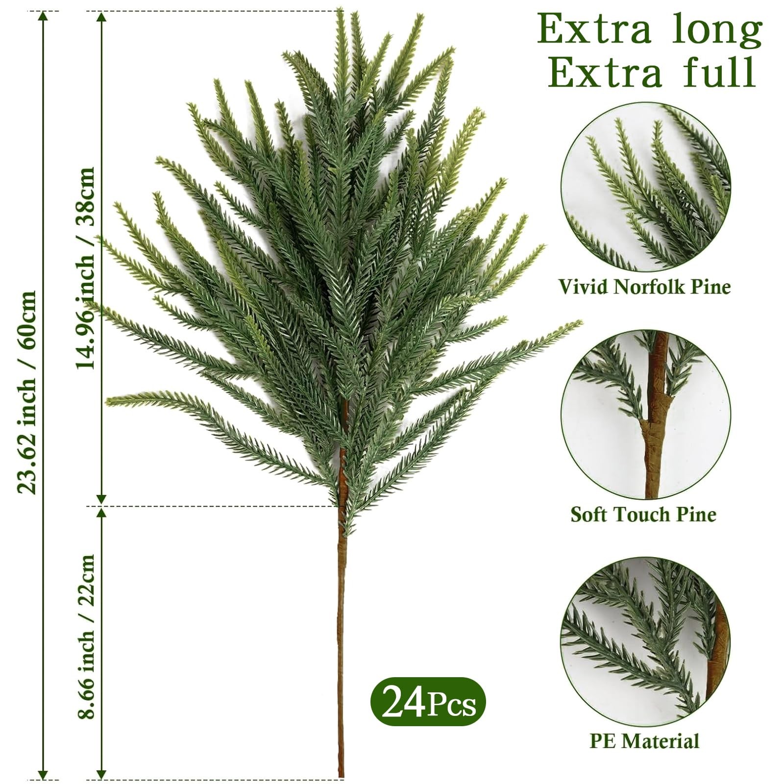NandT NIETING 24 Pine Stems Green 24”