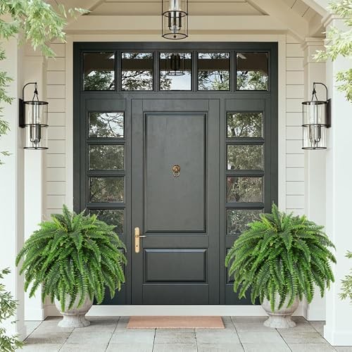 Dkaltm 49in Single Silky Artificial Boston Fern Bush 95 Branches