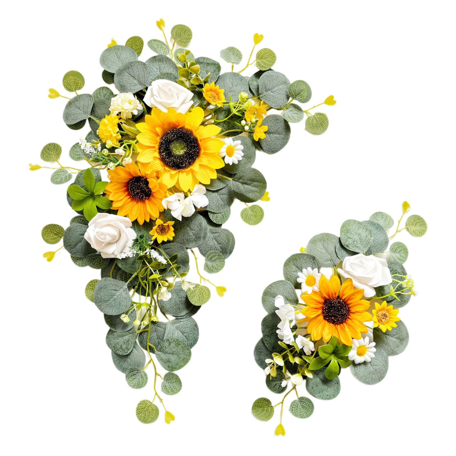 Odouzy Artificial Wedding Arch Flowers for Wedding Sign,Set of 2 for Welcome …