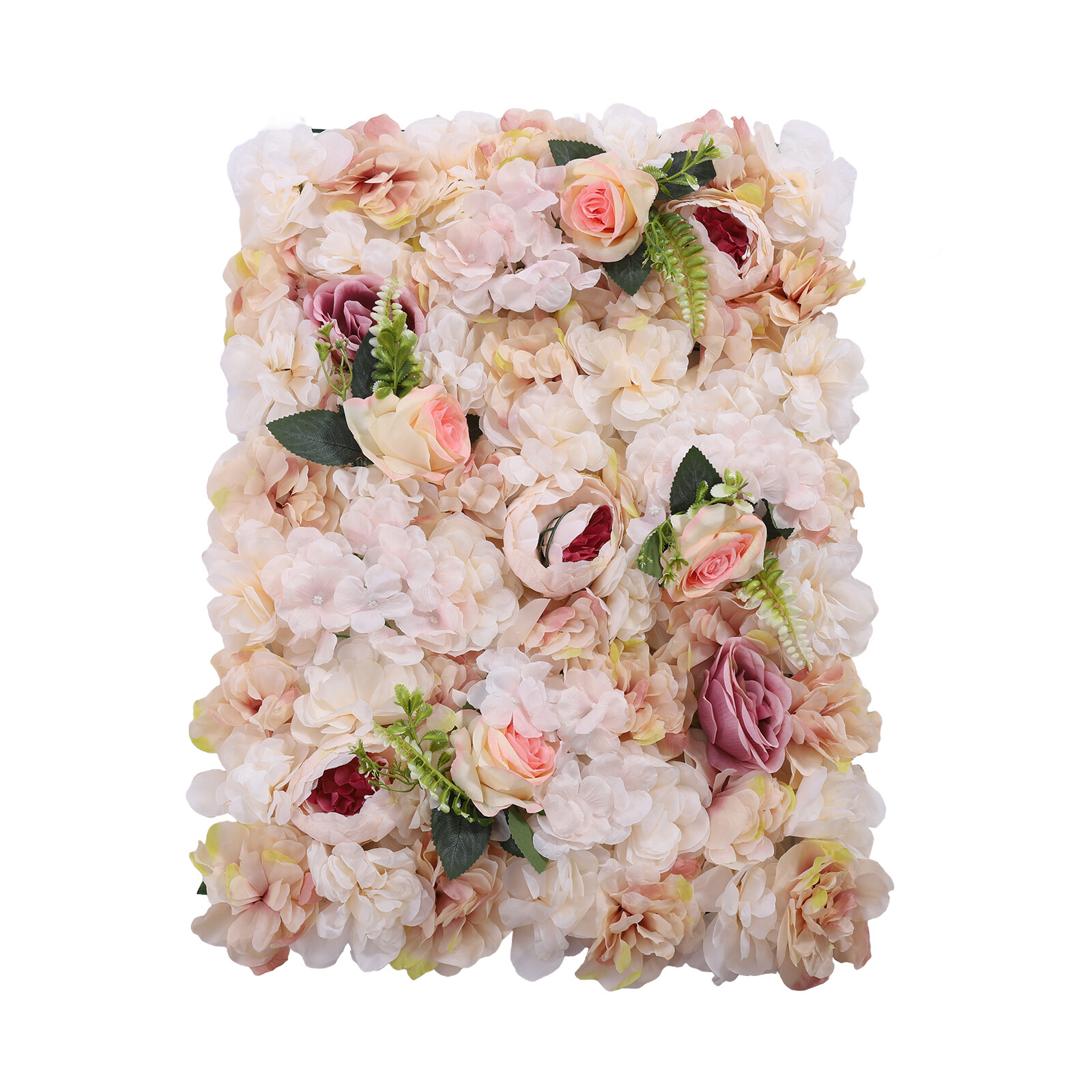 Artificial Flower Wall Backdrop Flower Panel 60*40CM Silk Rose Wall For Wedding