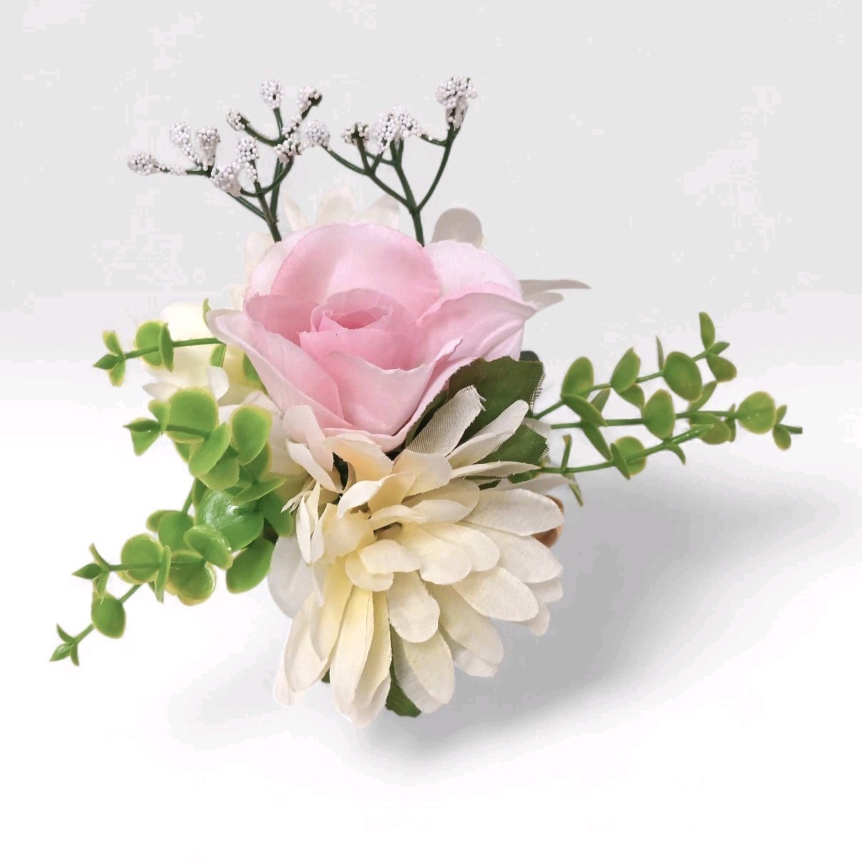 Tea Party Pink Rose Chrysanthem Silk Floral Arrangement Bridal Birthday POP-IN