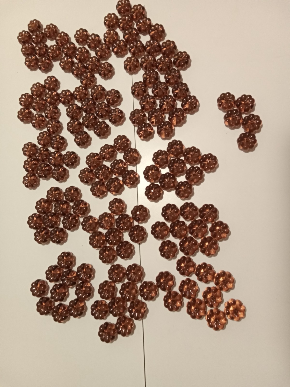 MINI PUMPKINS Orange Faux Glass Acrylic Table Scatter Filler 165 pieces