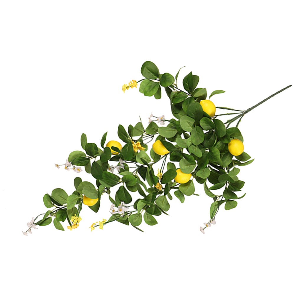 Artificial Branch Yellow Fake Leaves Branch Artificial Floral Hanging