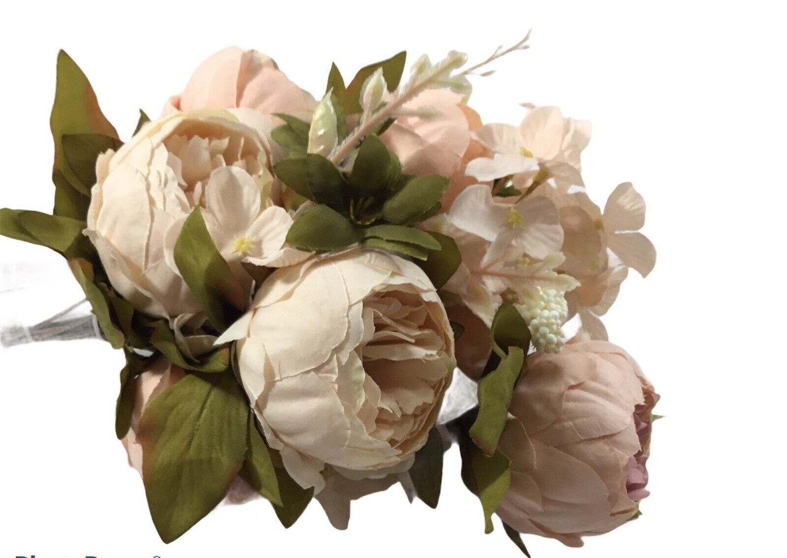Artificial Small Multi Color Pastel Roses Silk Floral Bouquet Bridal Wedding