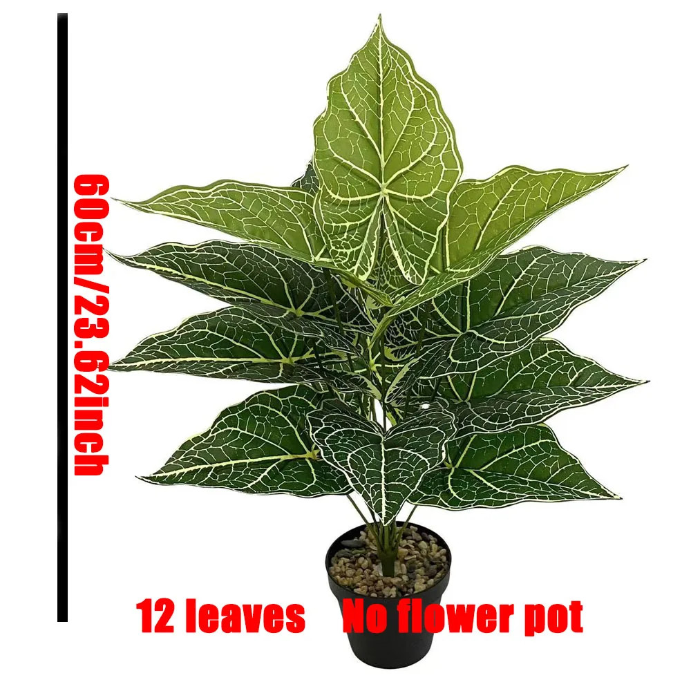 24 Artificial Green Fairy Taro Leaves Monstera Plant Indoor / Outdoor Decoration