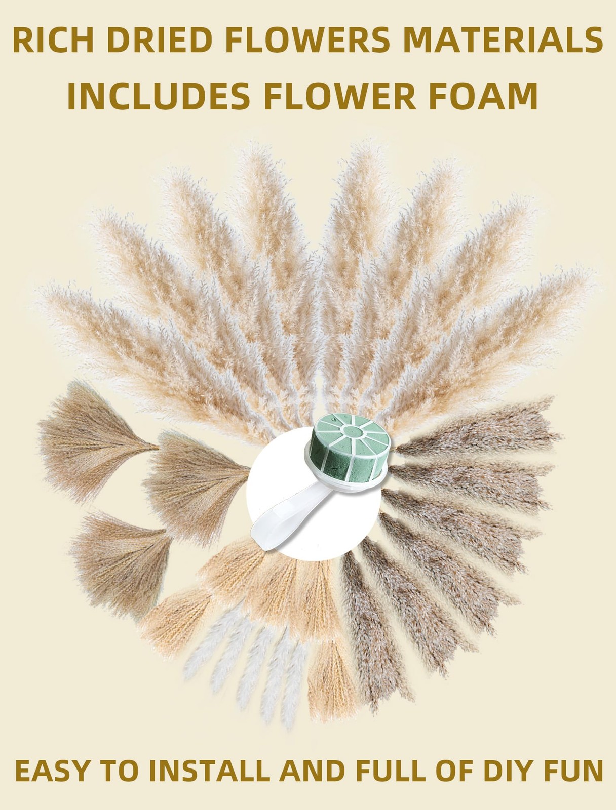 Pampas Grass Wall Decor 20–30in Dried Flowers Boho Hanging Kit